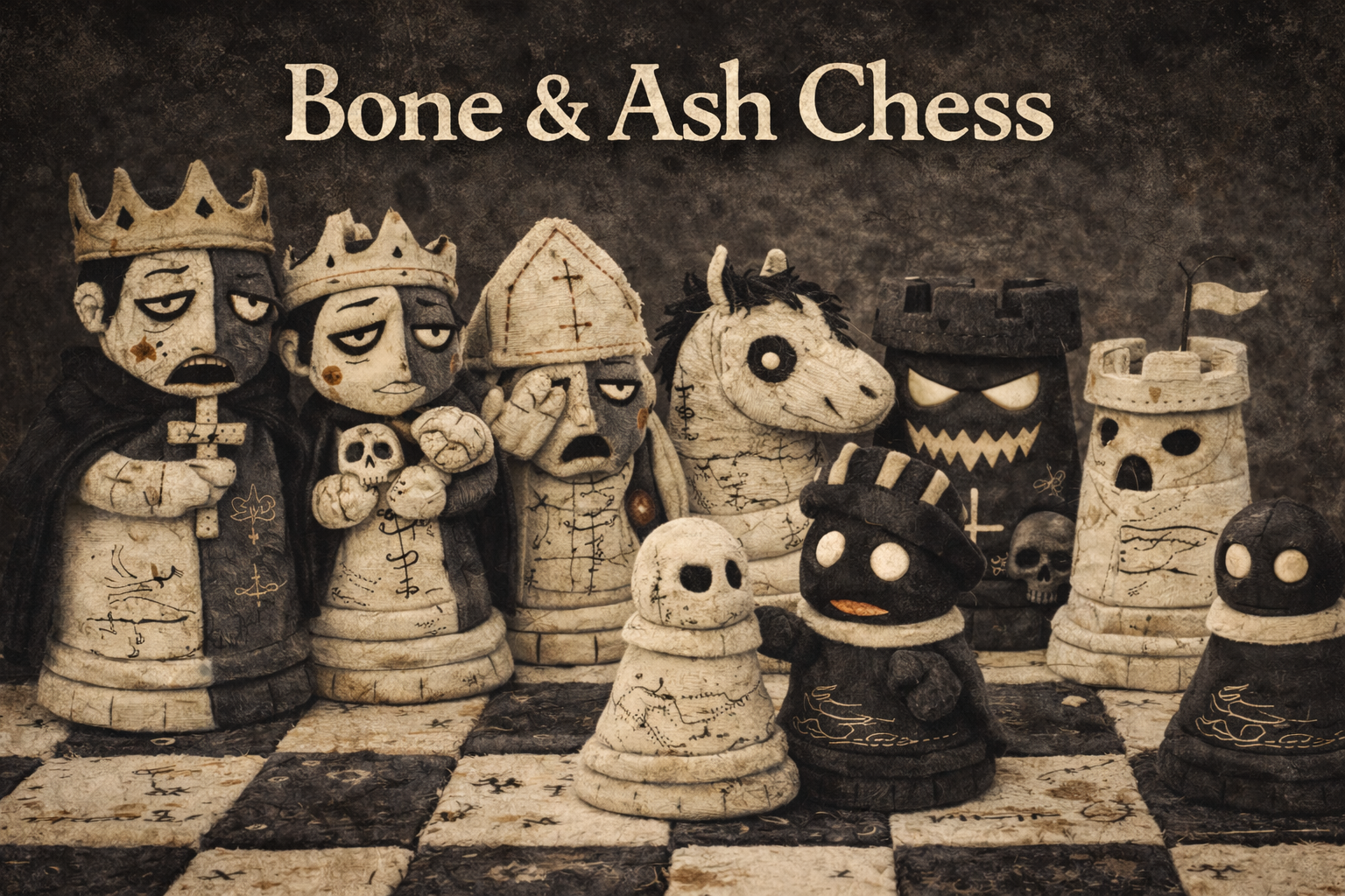 Bone and Ash Chess set